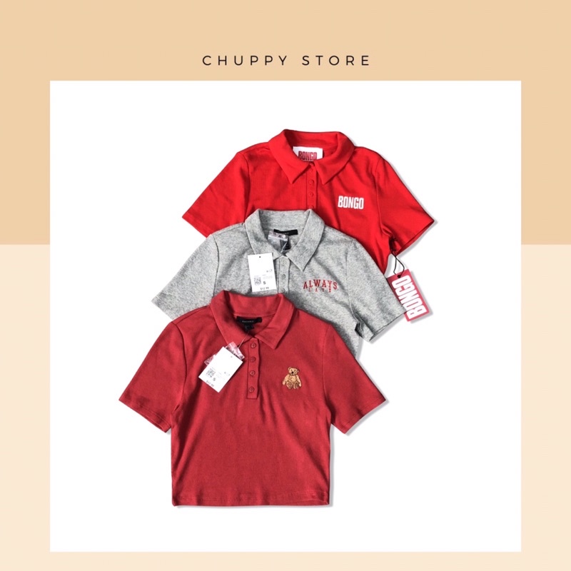 ✨ Áo thun croptop polo F-21 xuất xịn