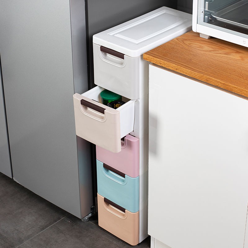 Tủ lưu trữ khoảng cách rộng 20/30 CM ngăn kéo loại nhà bếp bằng nhựa vệ sinh hoàn thiện phòng tắm