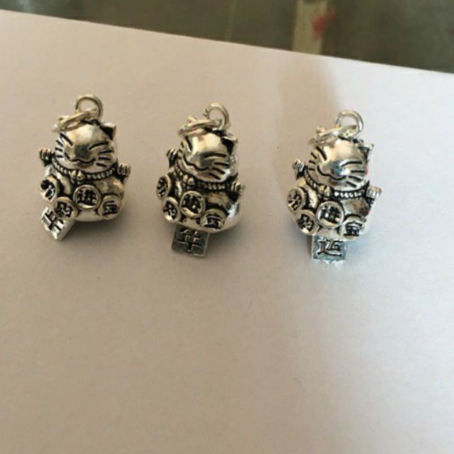 Charm mèo thần tài nhỏ bằng bạc ⚜️FREESHIP⚜️