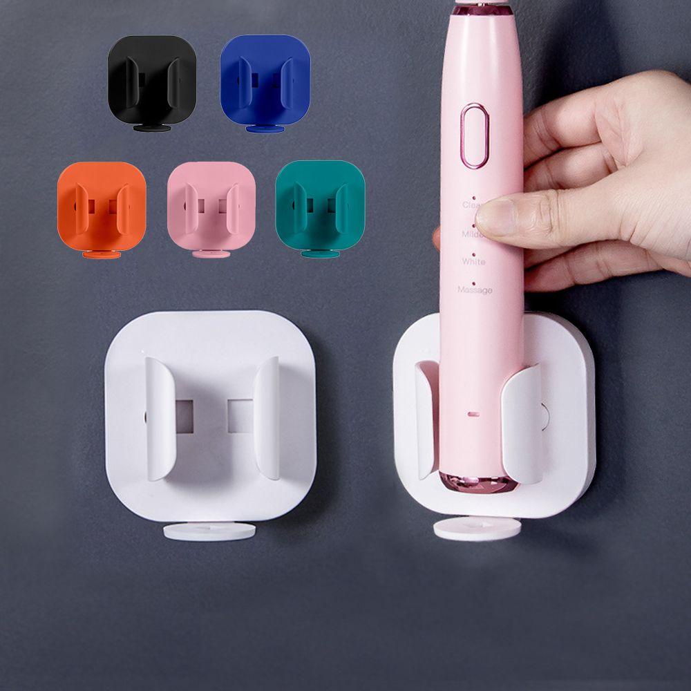 ♫DAPHNE♫ Bathroom Electric Toothbrush Holder Punch-free Cup Storage Rack Creative Organizer Space Saving Wall Mounted Toothpaste/Multicolor
