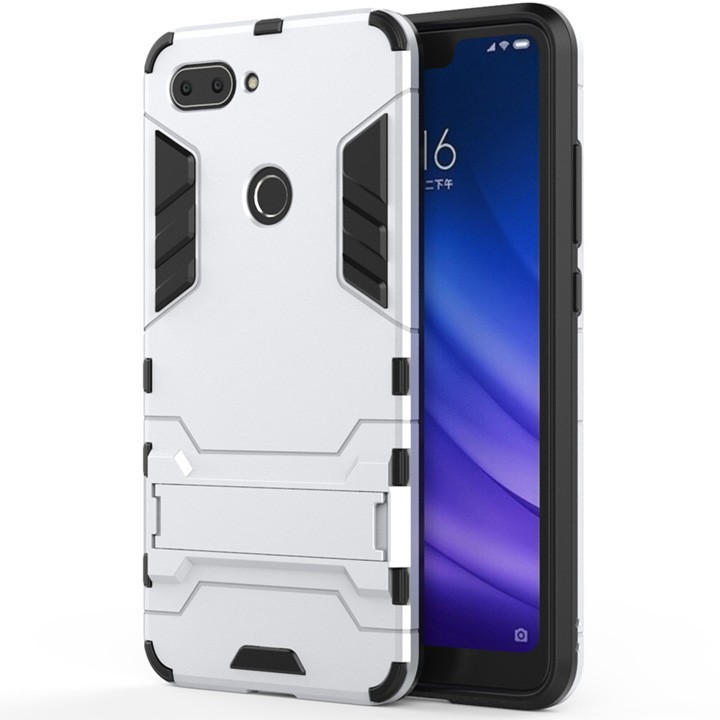 [ Hàng nhập khẩu ] Ốp lưng Xiaomi Mi8 Lite chống sốc Iron man có chân dựng máy