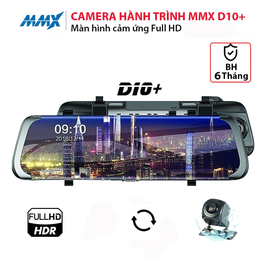 Camera hành trình ô tô MMX Acumen D10+ Full HD màn hình cảm ứng, hỗ trợ thẻ nhớ 32G – BH 6 tháng