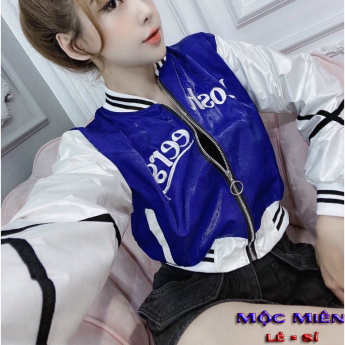 áo khoác nữ lửng phi xà cừ cổ bóng chày mẫu mới 2021 - NEW