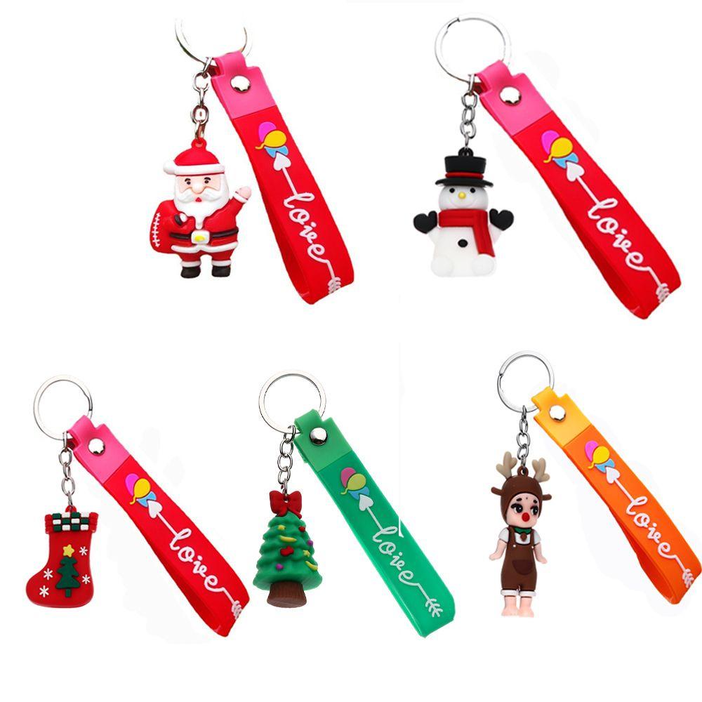 Móc Khóa Hình Ông Già Noel / Người Tuyết Hoạt Hình Trang Trí Cây Thông Giáng