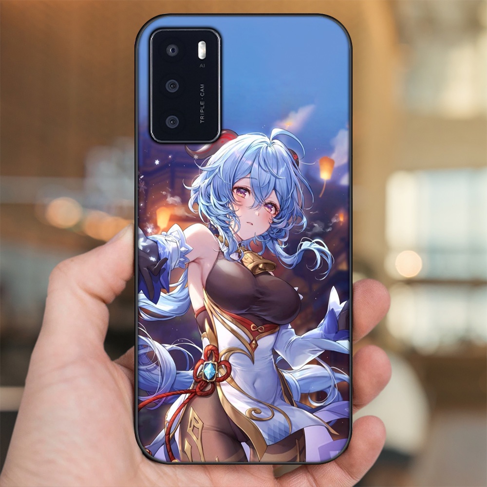 Ốp lưng Oppo A16 viền đen in hình Ganyu Genshin Impact