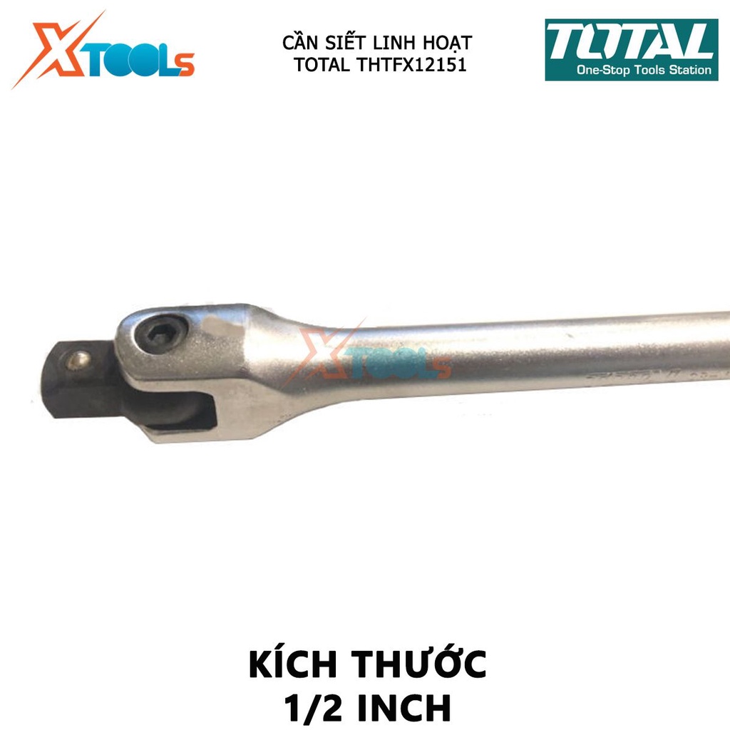 Cần siết lực linh hoạt 1/2 inch TOTAL THTFX1215 | cờ lê lực Kích thước 1/2&quot;, Chiều dài 375mm, Chất liệu 50BV30, chịu nhi