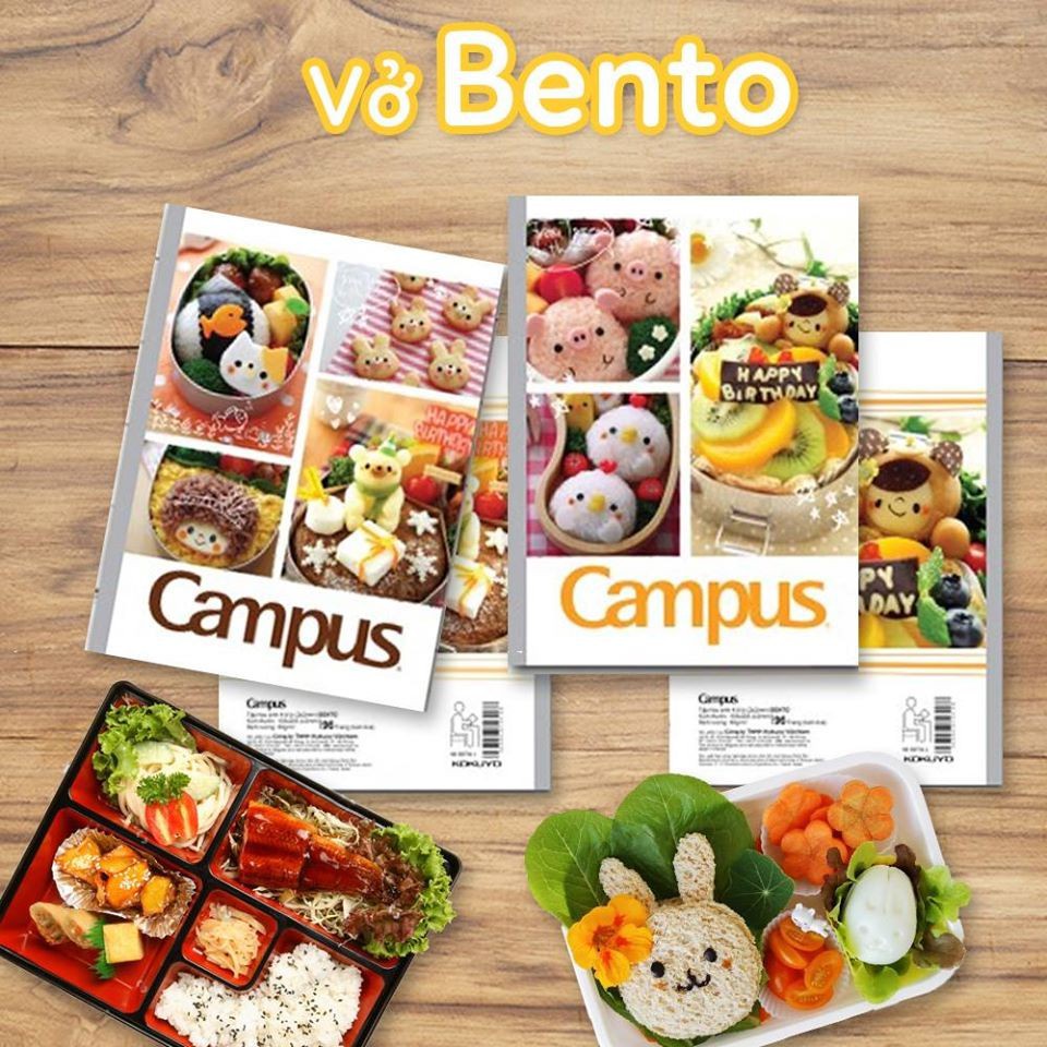 Tập Campus Bento 4 ô ly A5 96 Trang NB-ABET96