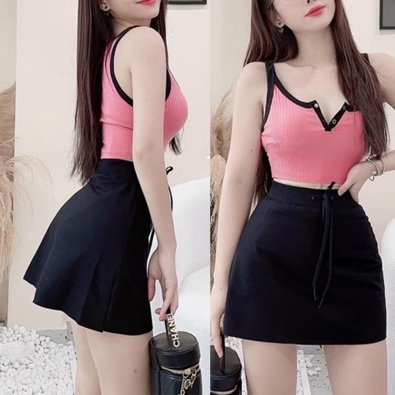 Chân Váy A dáng Basic vải đẹp có quần trong m841