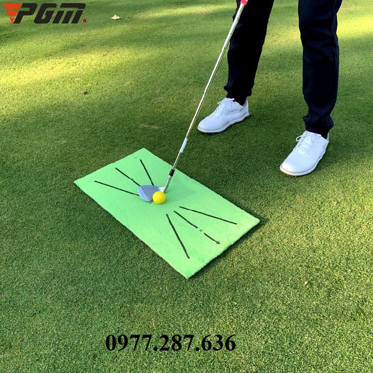 Thảm tập Swing golf Batting Mat tại nhà ngoài trời di động mini có vạch định hướng phát bóng TT008