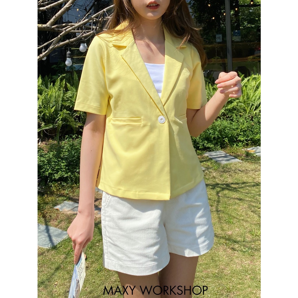 Quần short trắng năng động white short Maxy Workshop