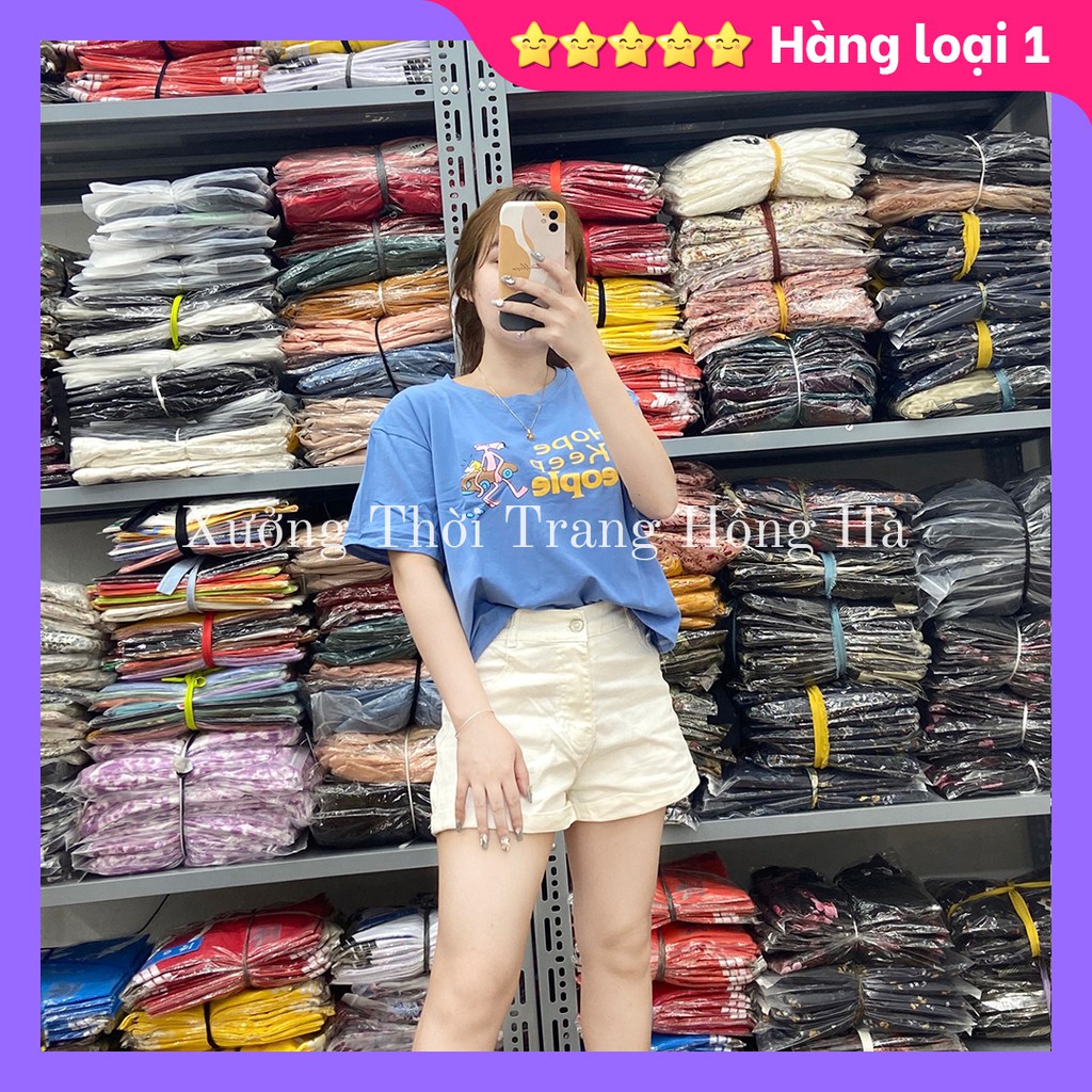 ✅Ảnh thật 100% ✅❤️ Áo phông croptop báo hồng dáng rộng,áo thun ulzzang in hình❤️