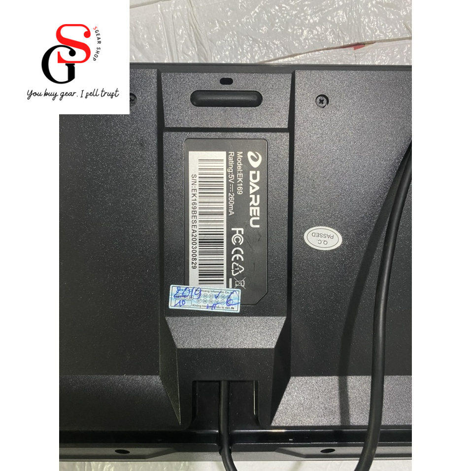 Bàn phím cơ Bàn phím gaming có dây Dareu EK169 _2nd 95%_Black_switch Blue/ Brown/ Red ,led RGB nhiều chế độ