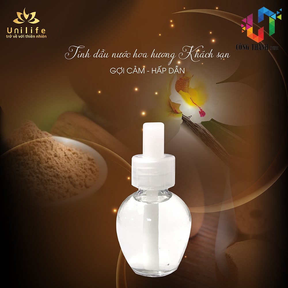 Tinh dầu nước hoa Hotel ❄chai 30ml❄ tinh dầu thiên nhiên Vanilla, Đàn hương, Trầm hương nguyên chất Unilife - CHÍNH HÃNG