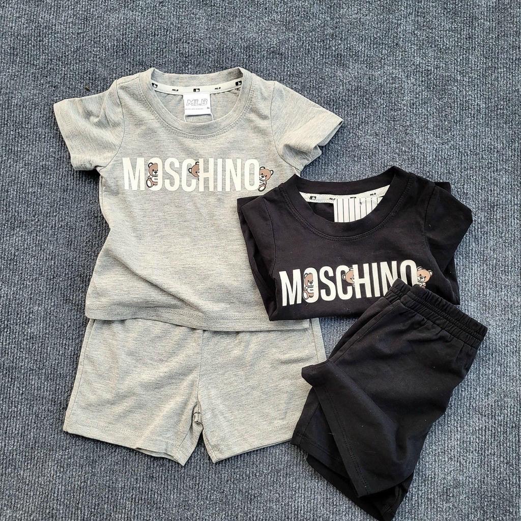 SET 2 BỘ COTTON XUẤT DƯ MO.CHI.NO CHO BÉ 9 - 25KG