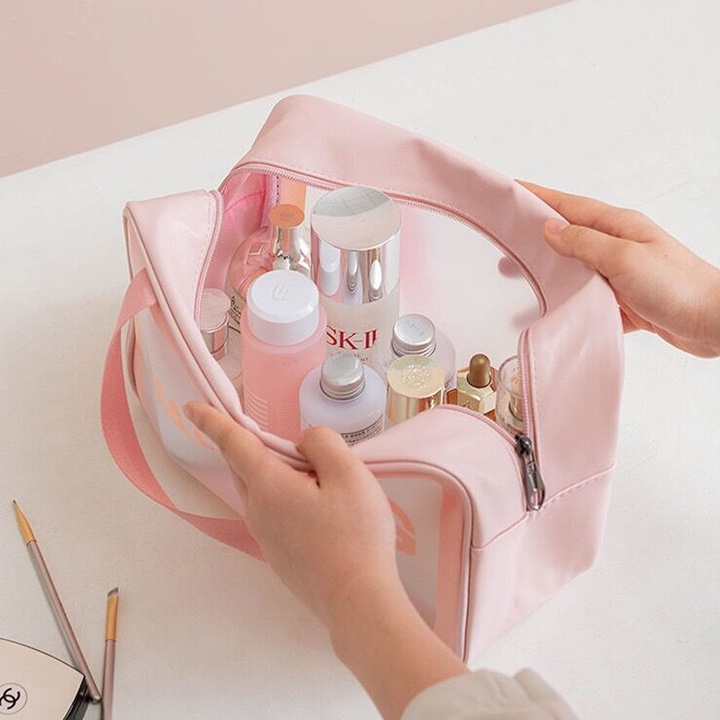 Túi đựng mỹ phẩm Washbag Mit Beauty đựng đồ nhiều ngăn trong suốt dành đi du lịch cá nhân siêu tiện lợi