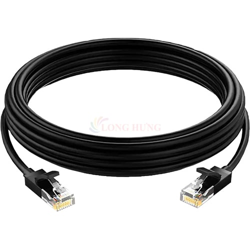 Cáp mạng dạng tròn đen đúc sẵn Ugreen Cat6 UTP 26AWG Lan Cable NW102 - Hàng chính hãng