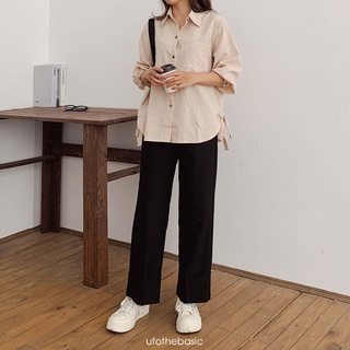 Áo sơ mi đũi buộc nơ 2 bên - Tying Shirt - by ufothebasic