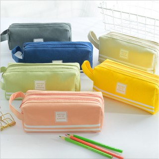 Hộp bút 2 ngăn kiểu Hàn Quốc size 19.5*7.5*7.5 cm
