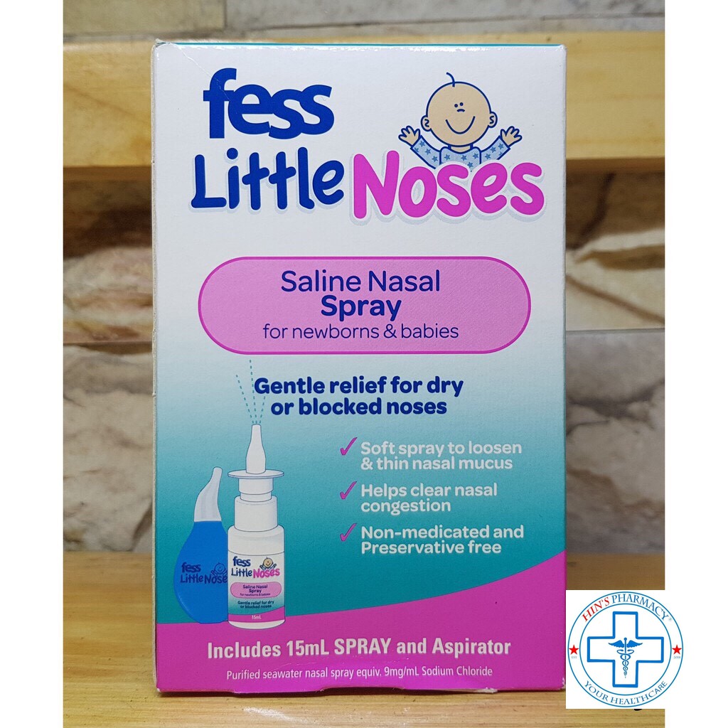 Xịt Mũi Fess Little Noses Spray Úc Kèm Bóng Hút