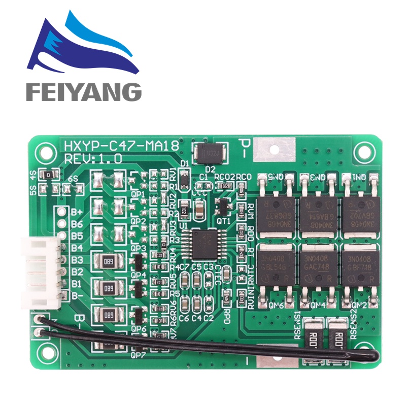 Bảng Mạch Bảo Vệ Pin Lithium 4S / 5S / 6S / 7S BMS 16.8V 21V 20A 18650 Sự Bảo Vệ