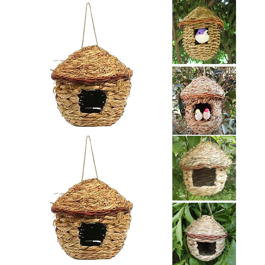 [Lzdhuiz] Cửa Hàng Bong Bóng 61 Ngôi Nhà Cỏ Hoang Dã 12cm Handmade Có Thể Xoay Được