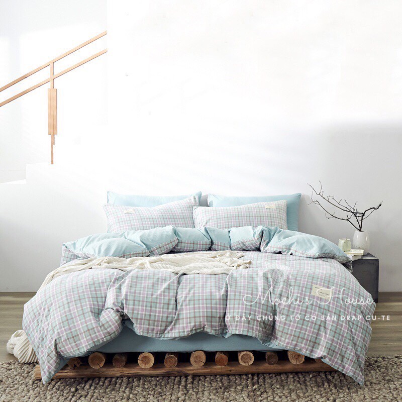 [HÀNG XUẤT NHẬT] BỘ CHĂN GA GỐI ĐỆM DRAP GIƯỜNG COTTON TICI SỌC MẪU MỚI NHẤT (CHAT CHỌN MẪU) | BigBuy360 - bigbuy360.vn