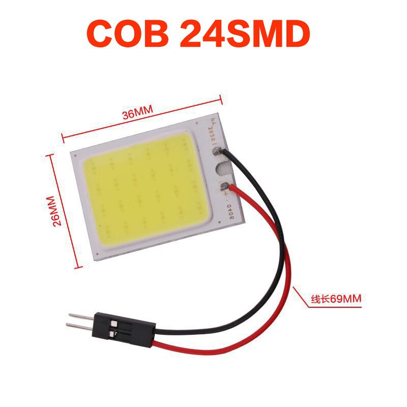 Đèn LED đọc sách COB OM 12V 24SMD 36SMD 48SMD và đui T10 cho xe hơi