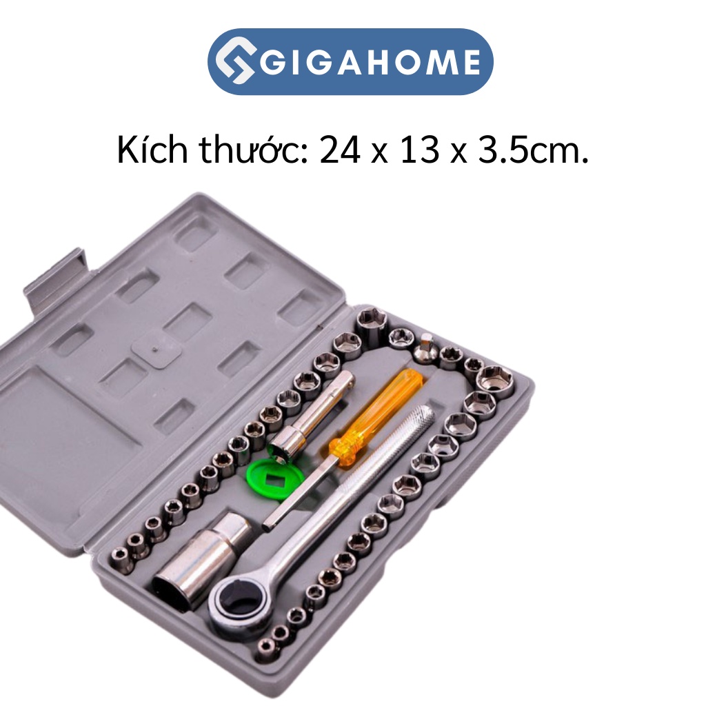 Bộ Dụng Cụ Mở Bu Lông, Ốc Vít Đa Năng Sửa Chữa 39 Món Kèm Hộp Đựng GIGAHOME 2444