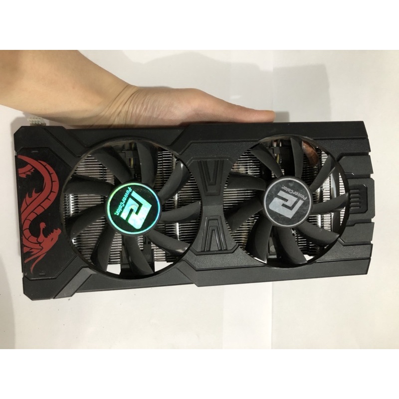 Bộ fan tản nhiệt cho vga Power Color rx 570, 580 khoảng cách 4 tâm ốc 52mm