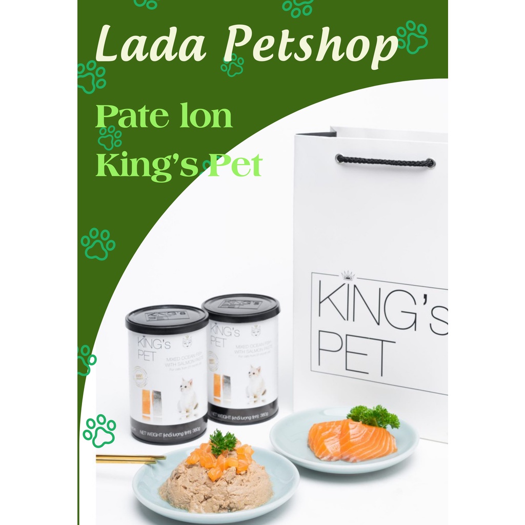 PATE HỖN HỢP CHO CHÓ MÈO KINGPET KING'SPET KING'S PET LON 380G