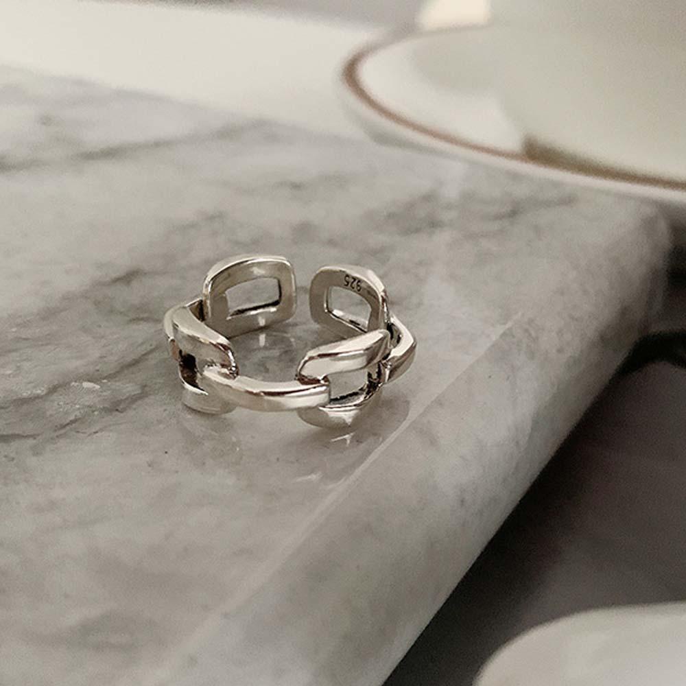 Nhẫn Hở Họa Tiết Hình Học Phong Cách Hiphop Thời Trang Hàn Quốc Cho Nữ