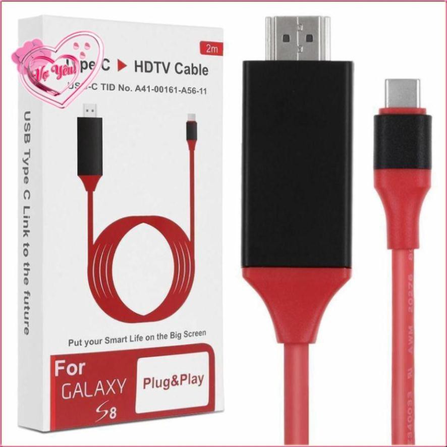Cáp HDMI chuyển đổi Type C sang Tivi chuẩn HD-4K dài 2m