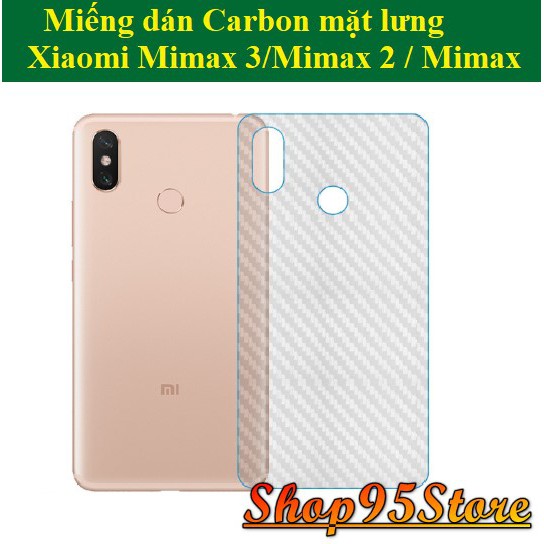 Miếng dán Carbon mặt lưng Xiaomi Mi Mix 3