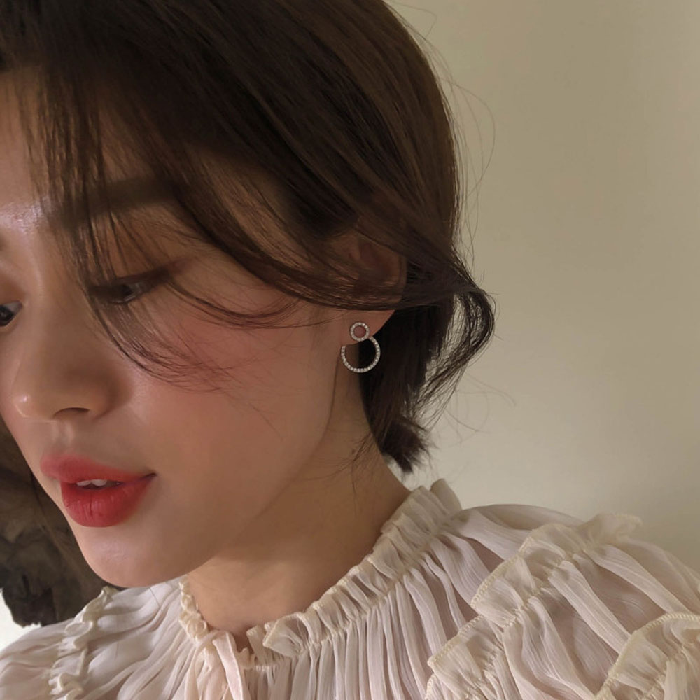 Đôi Khuyên Tai Nữ Hình Tròn Thời Trang Hàn Quốc