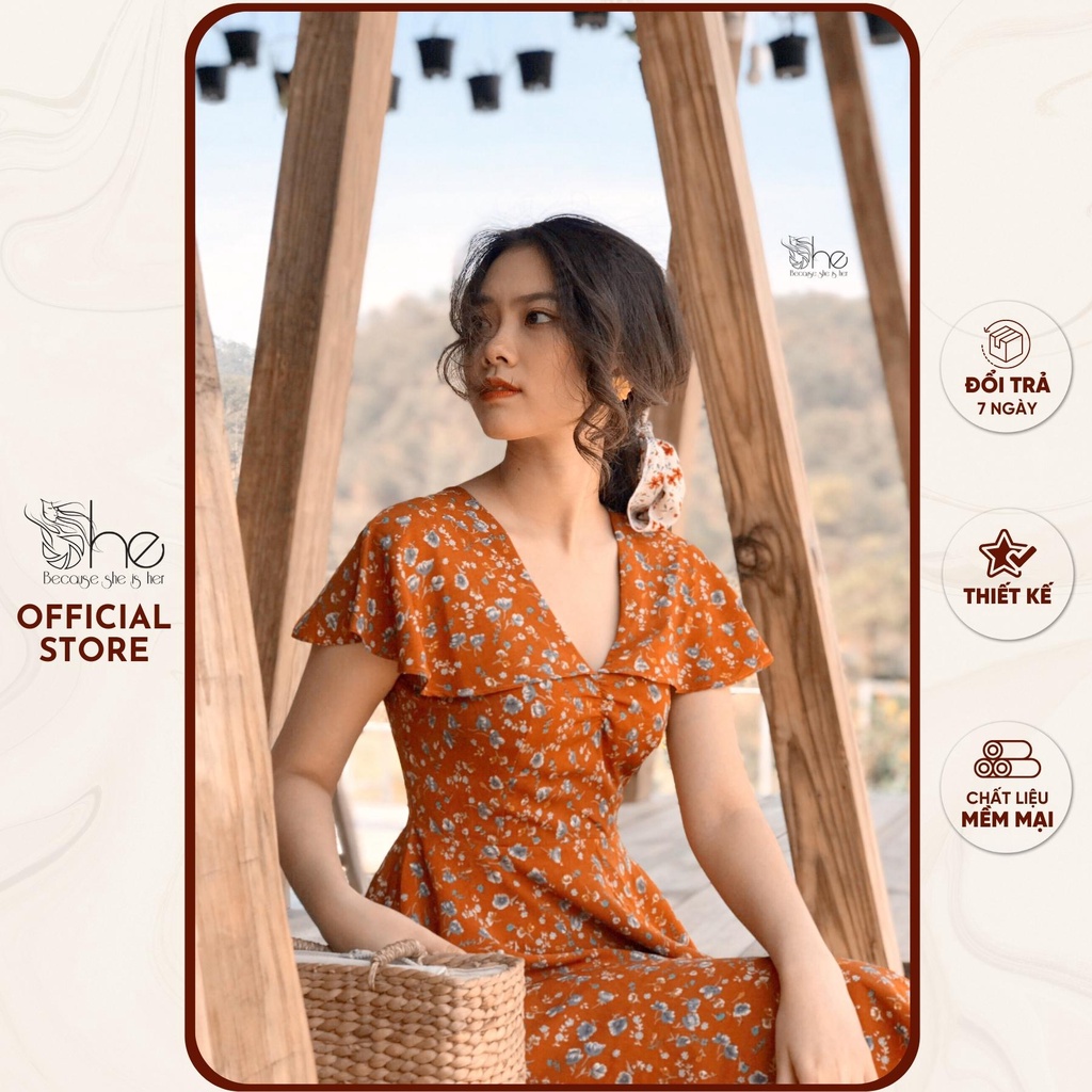 Đầm váy tiểu thư xoè She, váy nữ tay tiên siêu dễ thương thời trang cho nữ SDX78