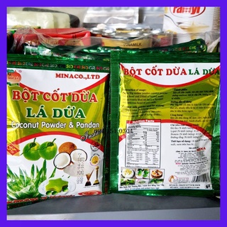 Bột Cốt Dừa  LÁ DỨA Minaco Gói 50g ( coconut powder ) & pandan