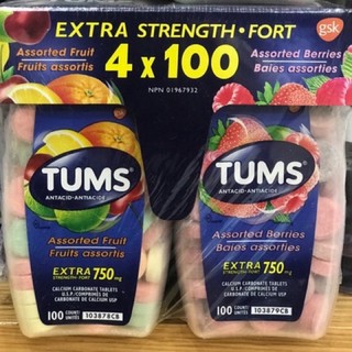 (date /2026) Kẹo nhai Tums Extra Strength 100 viên