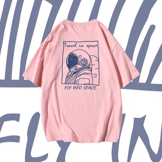 Áo thun nam nữ Unisex dáng rộng. Áo thun nữ In 2 mặt Fly Into Space
