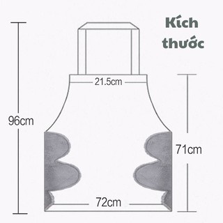 Tạp Dề Nấu Bếp Chống Thấm Nước, Dầu Mỡ Có Túi Đựng