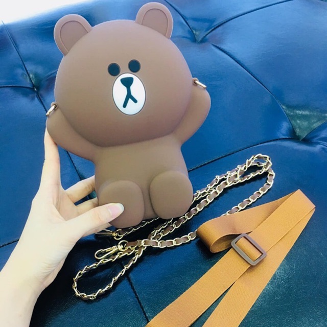 Túi Gấu Brown silicon