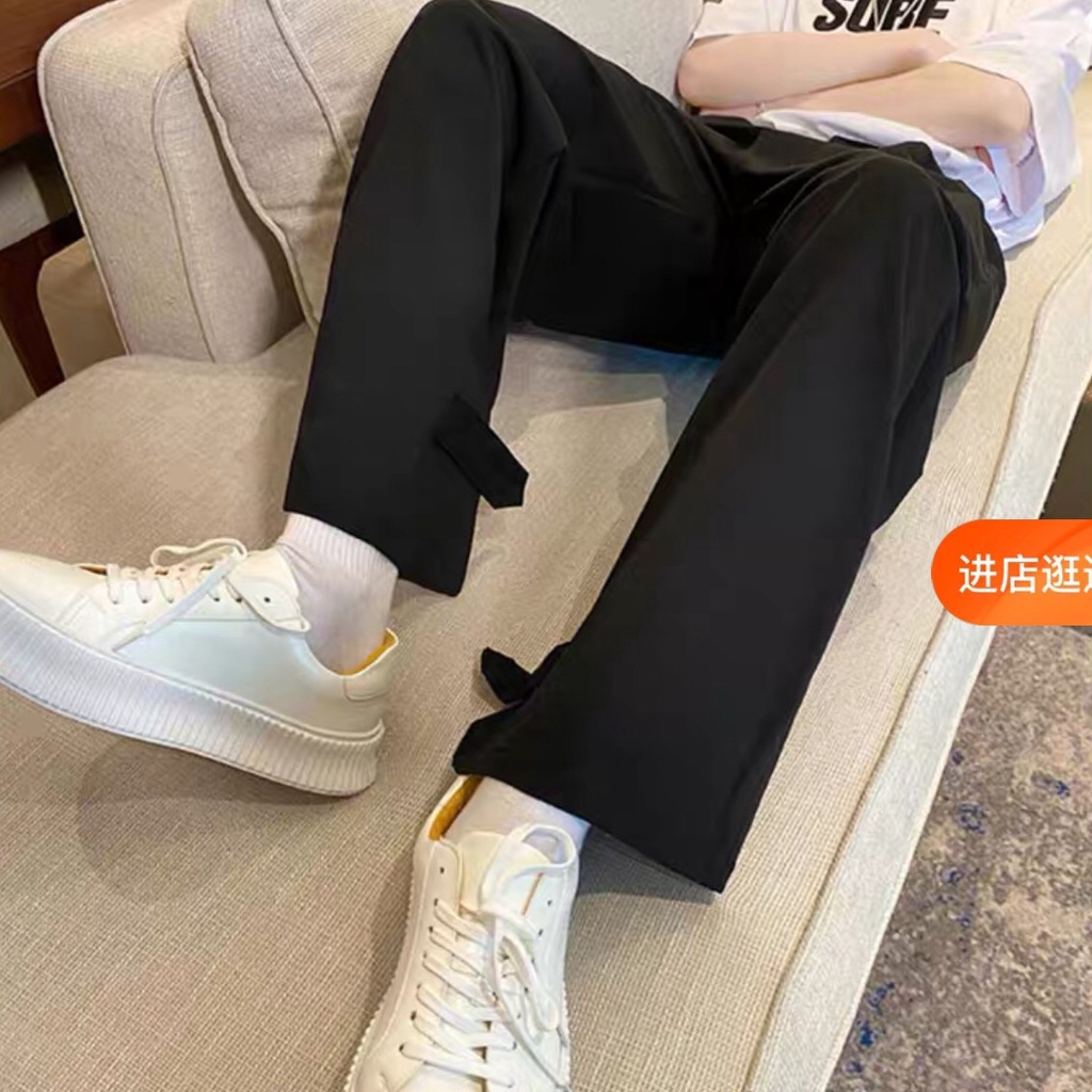 Quần tây Nam ống suông , ống rộng có cạp quần phong cách Hồng Kông 2021