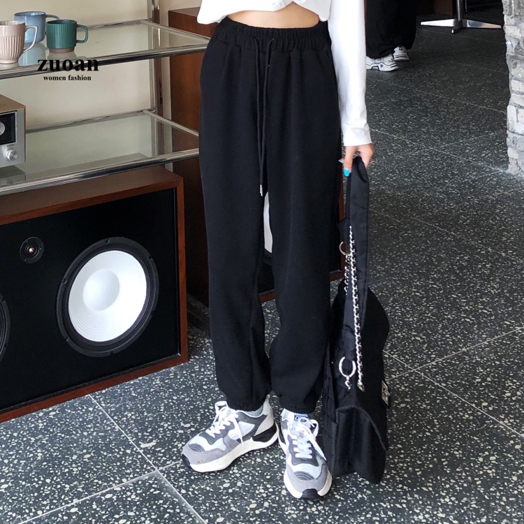 SUXI Quần dài ống rộng phong cách Hàn Quốc trẻ trung thời trang dành cho nữ