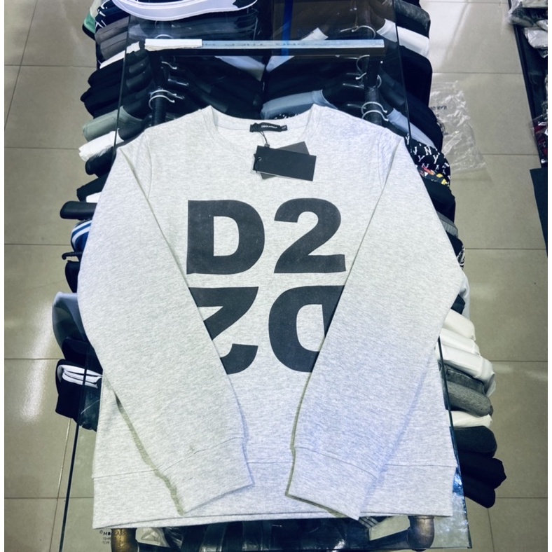Áo nỉ dài tay DSQ2 có hoạ tiết chữ in cao nhiệt, Áo thu đông dài tay phong cách hàn quốc btshop từ 45 đến 75 kg.