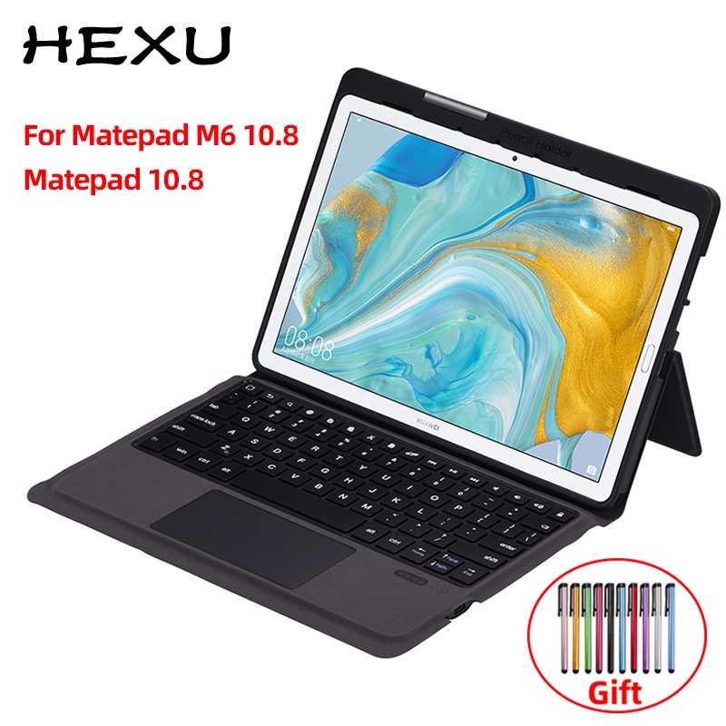 Bao Da Máy Tính Bảng Kèm Bàn Phím Bluetooth Không Dây Cho Huawei Matepad / Mediapad M6 10.8 Inch Ốp