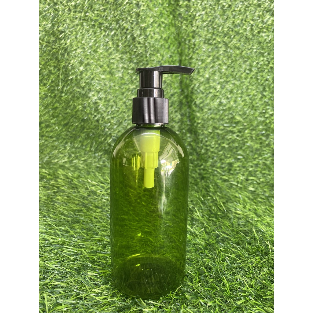 Chai nhựa Pet Xanh Lục 300ml vòi nhấn