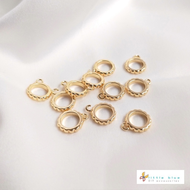 Mặt Dây Chuyền Nhẫn Bằng Đồng Mạ Vàng 14K diy
