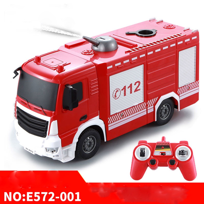 Double Eagle E572 Phun nước Điều khiển từ xa Xe chữa cháy điện Xe cứu hỏa kỹ thuật mô phỏng dành cho trẻ em