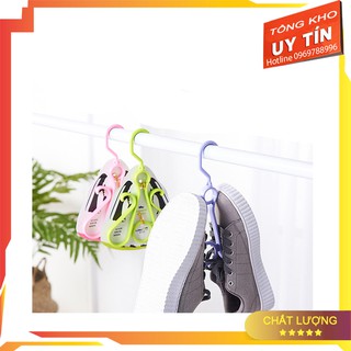 [TẶNG MÓC DÍNH] – SÉT 3 MÓC TREO PHƠI GIÀY DÉP XOAY 360 ĐỘ