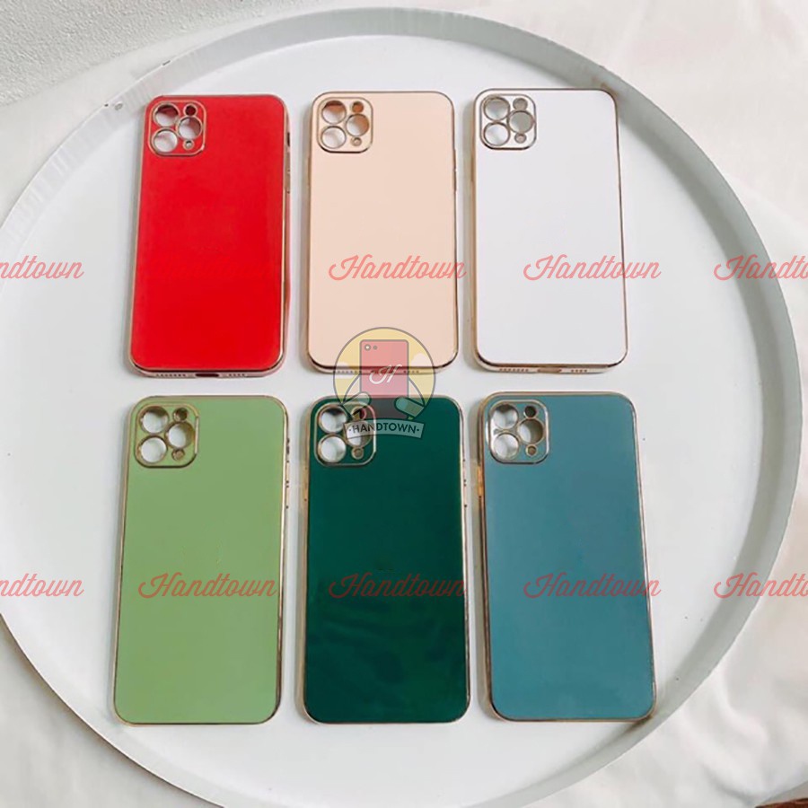 Ốp lưng silicon viền màu Vuông Cạnh độ lên iPhone 12 Cho iPhone 7 8 6 6s Plus Xs Max 11 11 Pro SE 2 2020 12 Mini Pro Max