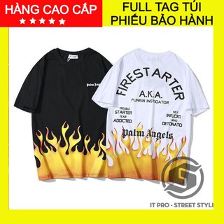 [Freeship - Hình Thật]Áo Palm Angels Fire ngắn tay Full Tag Túi, áo thun unisex thuộc street style